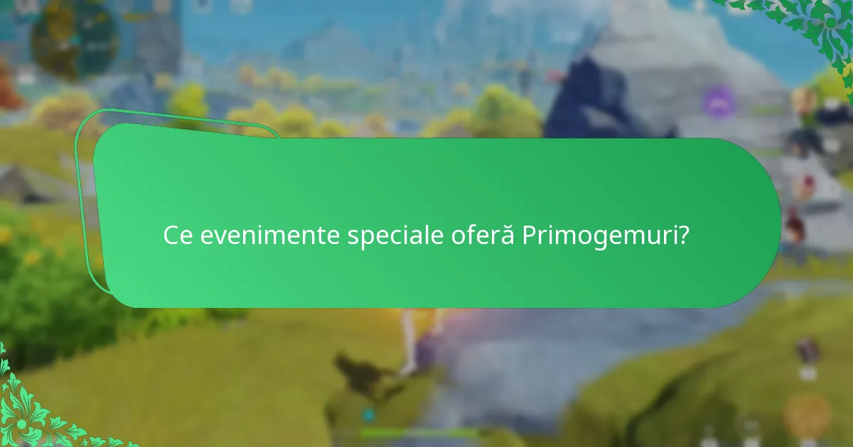 Ce evenimente speciale oferă Primogemuri?